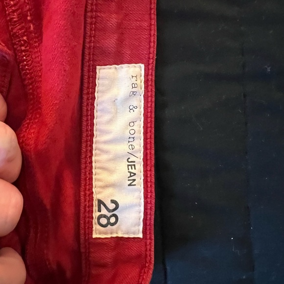 Rag & Bone Red Distressed Denim - Picture 4 of 5
